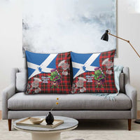 Saint Andrews Day Scotland Pillow Cover Thistle Traditional Bagpipe Tartan Pattern - Wonder Print Shop