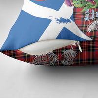 Saint Andrews Day Scotland Pillow Cover Thistle Traditional Bagpipe Tartan Pattern - Wonder Print Shop