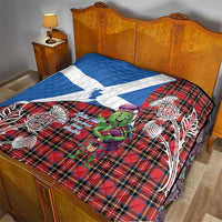 Saint Andrews Day Scotland Quilt Thistle Traditional Bagpipe Tartan Pattern - Wonder Print Shop