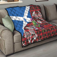 Saint Andrews Day Scotland Quilt Thistle Traditional Bagpipe Tartan Pattern - Wonder Print Shop