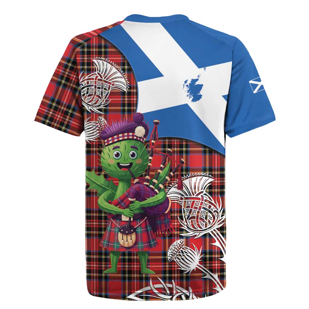 Saint Andrews Day Scotland Rugby Jersey Thistle Traditional Bagpipe Tartan Pattern - Wonder Print Shop