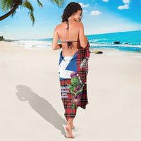 Saint Andrews Day Scotland Sarong Thistle Traditional Bagpipe Tartan Pattern - Wonder Print Shop