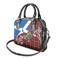 Saint Andrews Day Scotland Shoulder Handbag Thistle Traditional Bagpipe Tartan Pattern - Wonder Print Shop