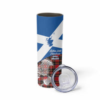 Saint Andrews Day Scotland Skinny Tumbler Thistle Traditional Bagpipe Tartan Pattern - Wonder Print Shop