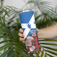 Saint Andrews Day Scotland Skinny Tumbler Thistle Traditional Bagpipe Tartan Pattern - Wonder Print Shop
