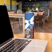 Saint Andrews Day Scotland Skinny Tumbler Thistle Traditional Bagpipe Tartan Pattern - Wonder Print Shop
