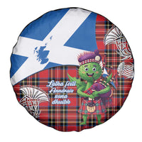 Saint Andrews Day Scotland Spare Tire Cover Thistle Traditional Bagpipe Tartan Pattern - Wonder Print Shop