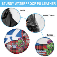 Saint Andrews Day Scotland Spare Tire Cover Thistle Traditional Bagpipe Tartan Pattern - Wonder Print Shop