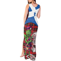 Saint Andrews Day Scotland Tank Maxi Dress Thistle Traditional Bagpipe Tartan Pattern - Wonder Print Shop