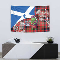 Saint Andrews Day Scotland Tapestry Thistle Traditional Bagpipe Tartan Pattern - Wonder Print Shop