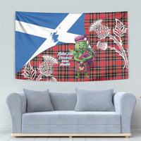 Saint Andrews Day Scotland Tapestry Thistle Traditional Bagpipe Tartan Pattern - Wonder Print Shop
