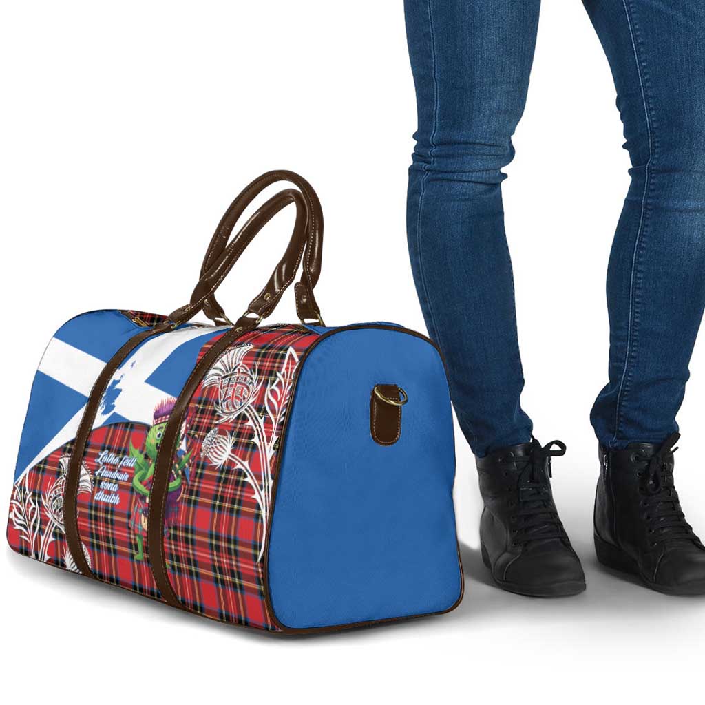 Saint Andrews Day Scotland Travel Bag Thistle Traditional Bagpipe Tartan Pattern - Wonder Print Shop