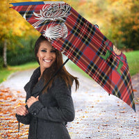 Saint Andrews Day Scotland Umbrella Thistle Traditional Bagpipe Tartan Pattern - Wonder Print Shop