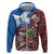 Saint Andrews Day Scotland Zip Hoodie Thistle Traditional Bagpipe Tartan Pattern - Wonder Print Shop