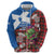 Saint Andrews Day Scotland Zip Hoodie Thistle Traditional Bagpipe Tartan Pattern - Wonder Print Shop