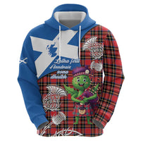 Saint Andrews Day Scotland Zip Hoodie Thistle Traditional Bagpipe Tartan Pattern - Wonder Print Shop