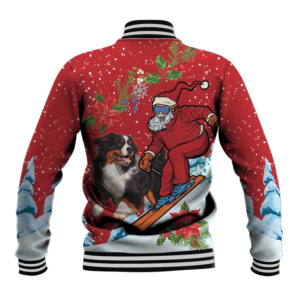 Switzerland Christmas Baseball Jacket Greater Swiss Mountain Dog Santa - Merry Xmas - Wonder Print Shop