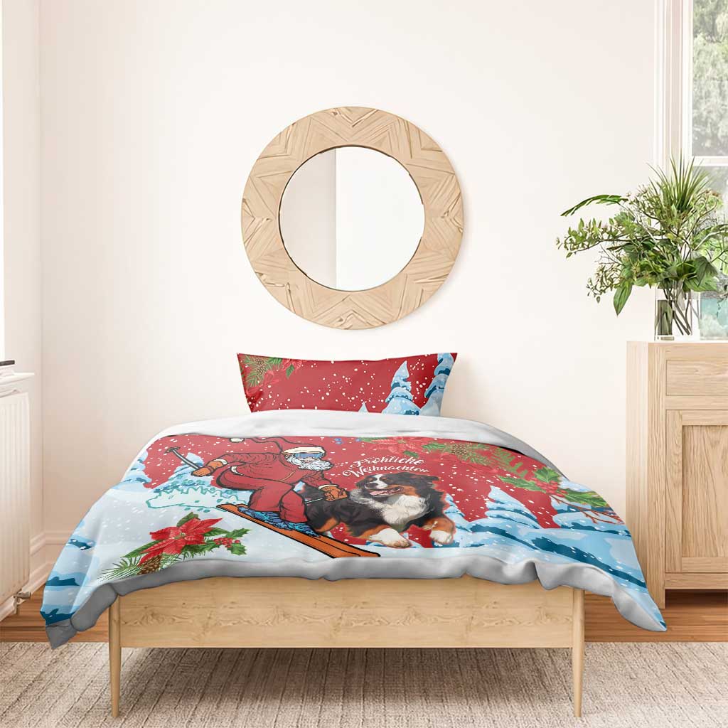 Switzerland Christmas Bedding Set Greater Swiss Mountain Dog Santa - Merry Xmas - Wonder Print Shop