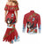 Switzerland Christmas Couples Matching Mermaid Dress and Long Sleeve Button Shirt Greater Swiss Mountain Dog Santa - Merry Xmas