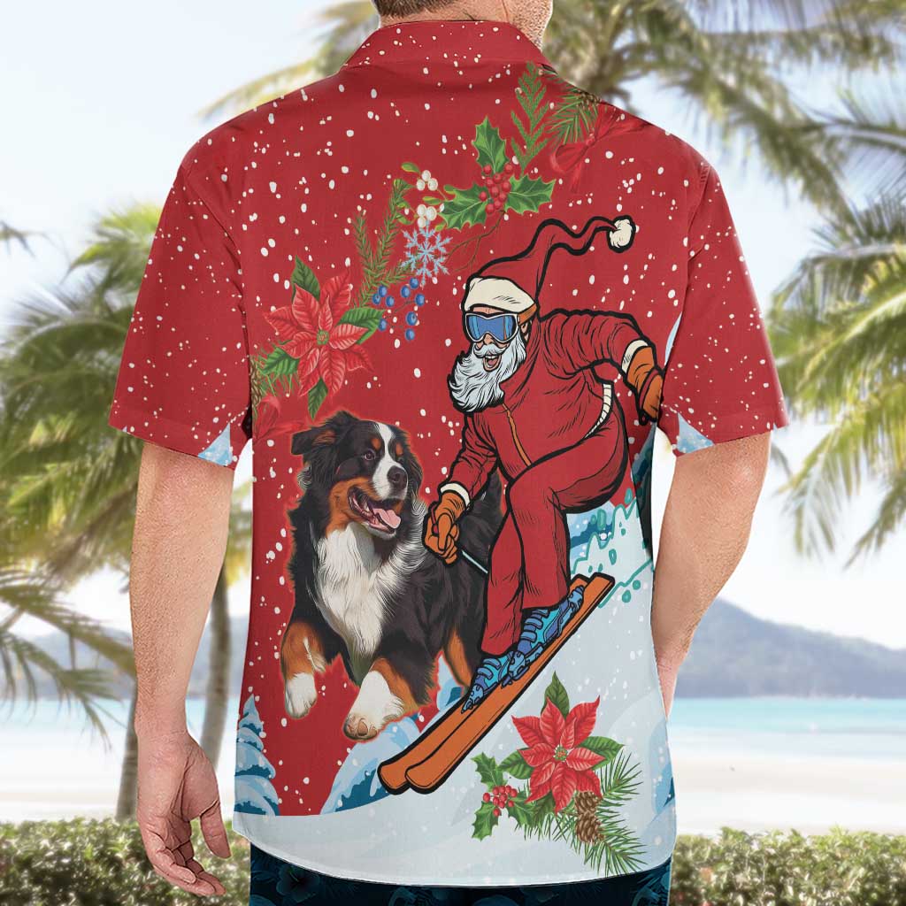 Switzerland Christmas Hawaiian Shirt Greater Swiss Mountain Dog Santa - Merry Xmas - Wonder Print Shop