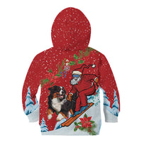 Switzerland Christmas Kid Hoodie Greater Swiss Mountain Dog Santa - Merry Xmas - Wonder Print Shop