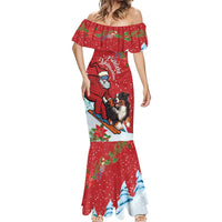 Switzerland Christmas Mermaid Dress Greater Swiss Mountain Dog Santa - Merry Xmas - Wonder Print Shop