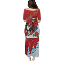 Switzerland Christmas Puletasi Greater Swiss Mountain Dog Santa - Merry Xmas - Wonder Print Shop