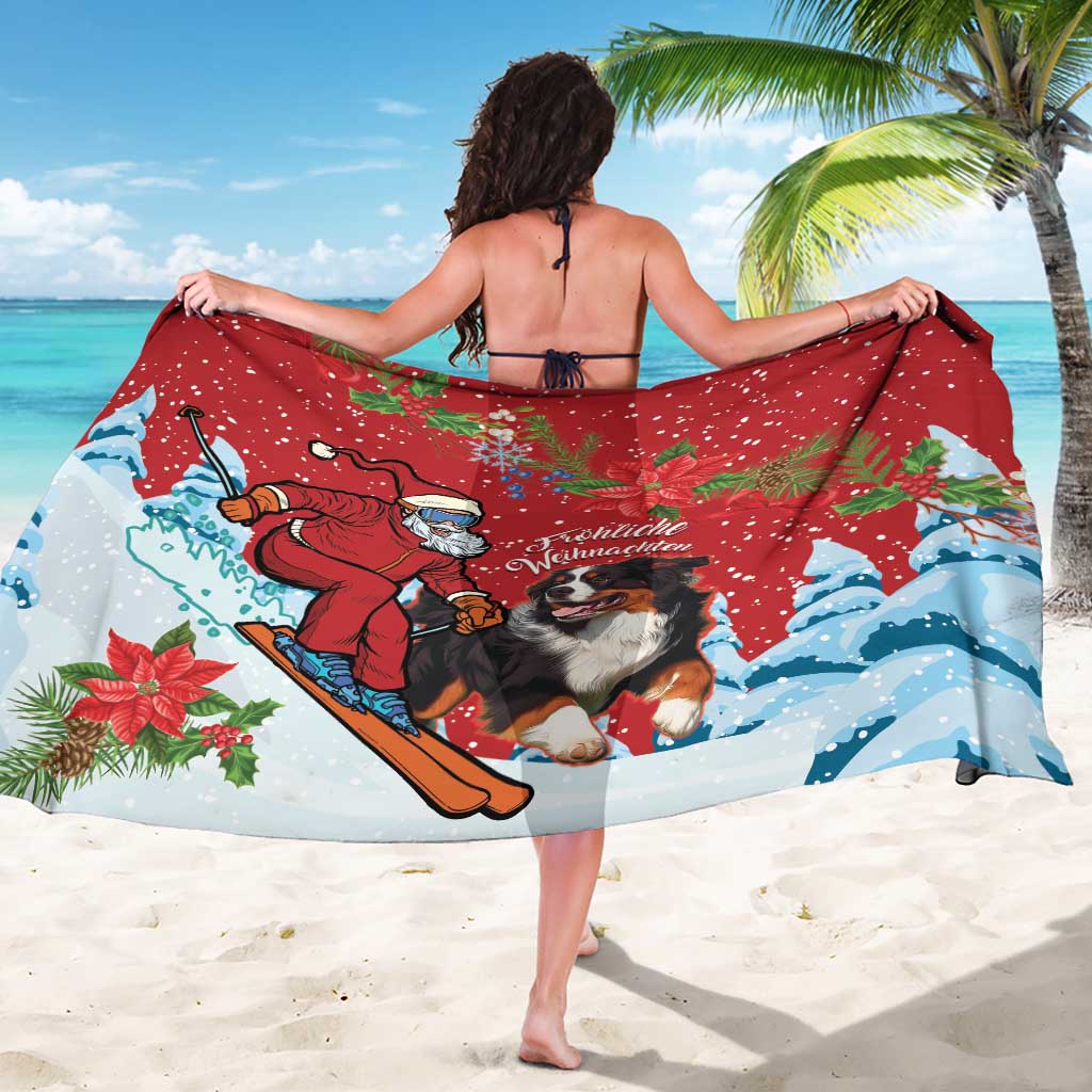 Switzerland Christmas Sarong Greater Swiss Mountain Dog Santa - Merry Xmas - Wonder Print Shop