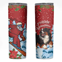Switzerland Christmas Skinny Tumbler Greater Swiss Mountain Dog Santa - Merry Xmas - Wonder Print Shop