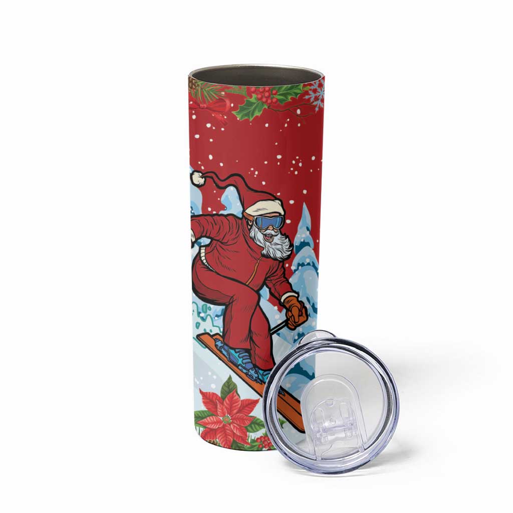 Switzerland Christmas Skinny Tumbler Greater Swiss Mountain Dog Santa - Merry Xmas - Wonder Print Shop