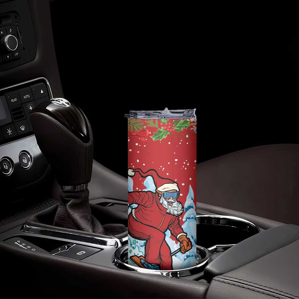 Switzerland Christmas Skinny Tumbler Greater Swiss Mountain Dog Santa - Merry Xmas - Wonder Print Shop