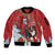 Switzerland Christmas Sleeve Zip Bomber Jacket Greater Swiss Mountain Dog Santa - Merry Xmas - Wonder Print Shop