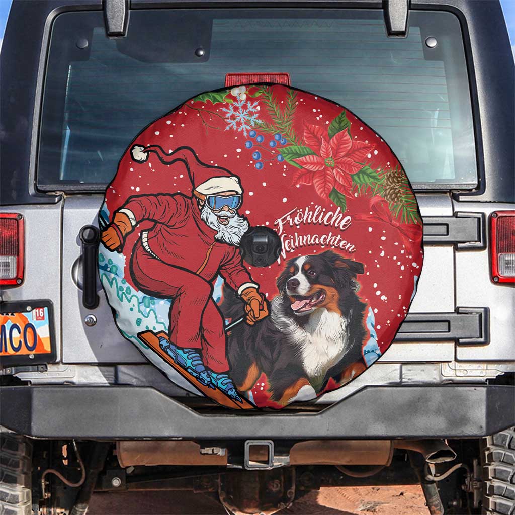 Switzerland Christmas Spare Tire Cover Greater Swiss Mountain Dog Santa - Merry Xmas - Wonder Print Shop