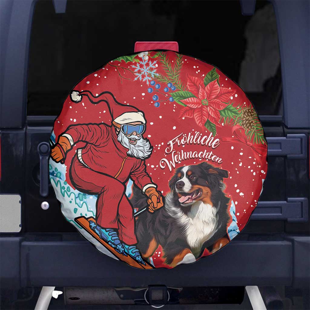Switzerland Christmas Spare Tire Cover Greater Swiss Mountain Dog Santa - Merry Xmas - Wonder Print Shop