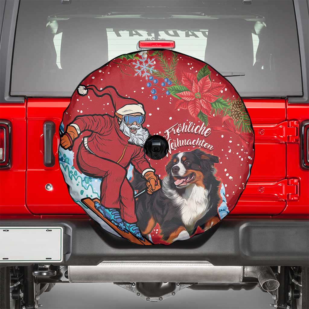 Switzerland Christmas Spare Tire Cover Greater Swiss Mountain Dog Santa - Merry Xmas - Wonder Print Shop