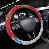 Switzerland Christmas Steering Wheel Cover Greater Swiss Mountain Dog Santa - Merry Xmas - Wonder Print Shop