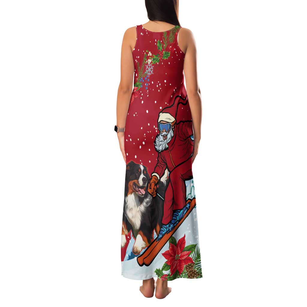 Switzerland Christmas Tank Maxi Dress Greater Swiss Mountain Dog Santa - Merry Xmas - Wonder Print Shop