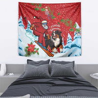 Switzerland Christmas Tapestry Greater Swiss Mountain Dog Santa - Merry Xmas - Wonder Print Shop