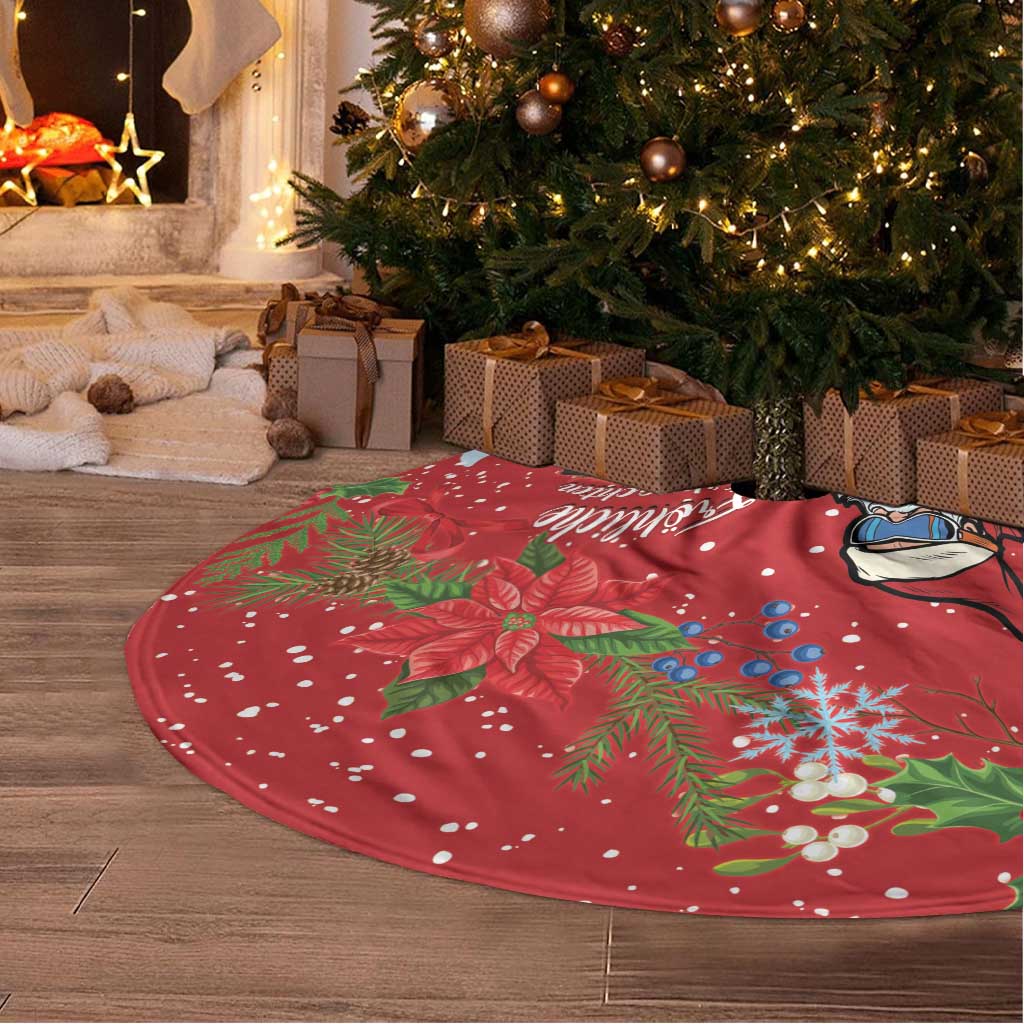 Switzerland Christmas Tree Skirt Greater Swiss Mountain Dog Santa - Merry Xmas - Wonder Print Shop