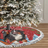 Switzerland Christmas Tree Skirt Greater Swiss Mountain Dog Santa - Merry Xmas - Wonder Print Shop