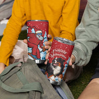 Switzerland Christmas Tumbler Cup Greater Swiss Mountain Dog Santa - Merry Xmas - Wonder Print Shop