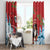 Switzerland Christmas Window Curtain Greater Swiss Mountain Dog Santa - Merry Xmas - Wonder Print Shop