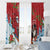 Switzerland Christmas Window Curtain Greater Swiss Mountain Dog Santa - Merry Xmas - Wonder Print Shop