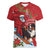 Switzerland Christmas Women V-Neck T-Shirt Greater Swiss Mountain Dog Santa - Merry Xmas - Wonder Print Shop