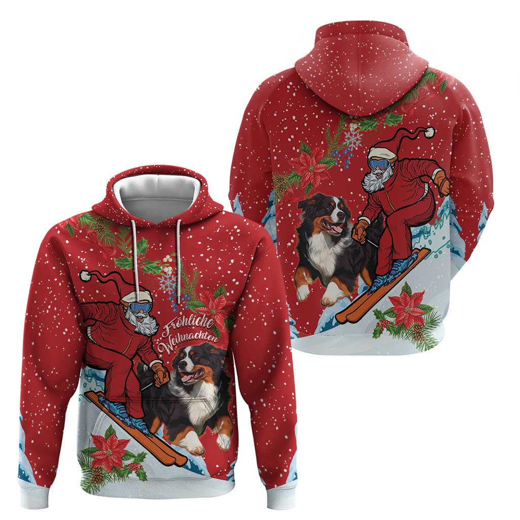 Switzerland Christmas Zip Hoodie Greater Swiss Mountain Dog Santa - Merry Xmas - Wonder Print Shop