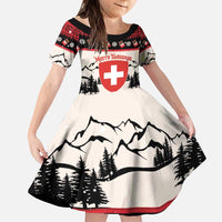 Switzerland Christmas Family Matching Puletasi and Hawaiian Shirt Merry Swissmas - Coat Of Arms Style - Wonder Print Shop