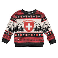 Switzerland Christmas Kid Ugly Christmas Sweater Merry Swissmas - Coat Of Arms Style - Wonder Print Shop