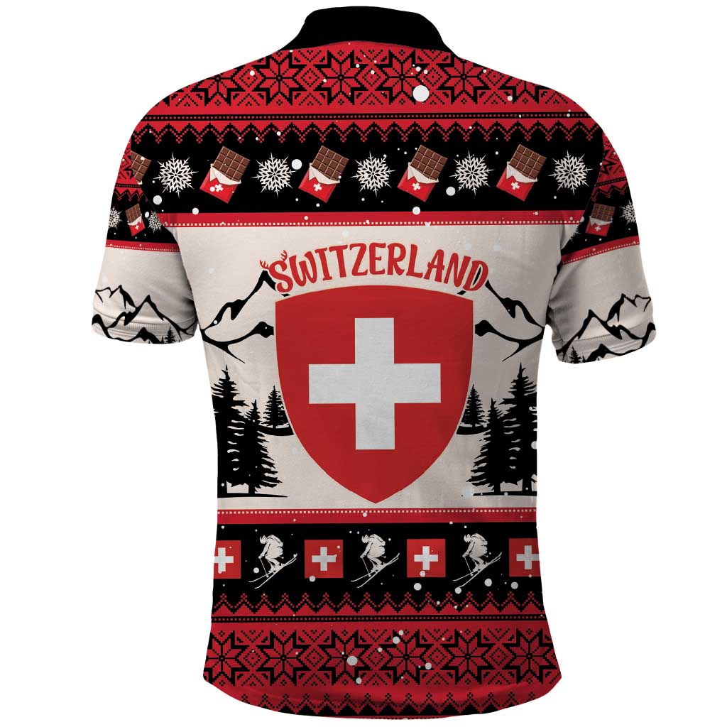 Switzerland Christmas Polo Shirt Merry Swissmas - Coat Of Arms Style - Wonder Print Shop