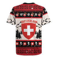Switzerland Christmas Rugby Jersey Merry Swissmas - Coat Of Arms Style - Wonder Print Shop