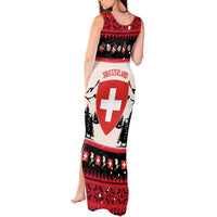 Switzerland Christmas Tank Maxi Dress Merry Swissmas - Coat Of Arms Style - Wonder Print Shop